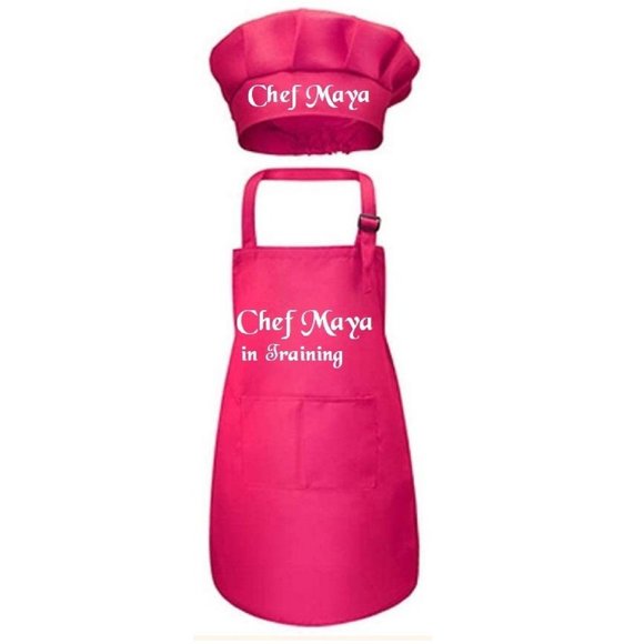 Personalized Size Small Kids Apron & Chef Hat Set - Picture 7 of 10